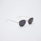 Vatic 1980 Authentic gold frame design octagonal glasses Gold Classic black lenses