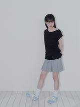 EYELET LOOSE SLEEVELESS (BLACK)