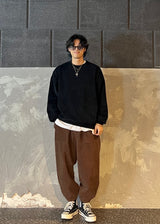 Velor ribbed man to man 4COLOR