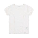 ウェーブパフレースTシャツ (White) F25QB127