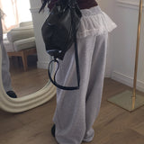 Koha Chiffon Lace Layered Two-Way Sweat Pants