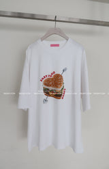 Hamburger Kitch Boxy Oversized Fit Short Sleeve T-shirt
