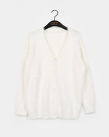 Mozel Wool Angora Oversized-Fit Cardigan