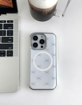 [MADE]クラウドリボン シルバーエポキシ バンパー iPhoneケース MagSafe