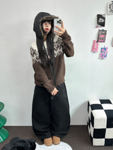 FLEECE-PICKABLE ❤‍🔥M-XL❤BASIC WIDE LONG PANTS UNISEX🖤🩶2COLOR