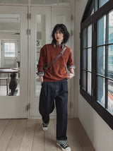 コンプローピンタックワイドデニムパンツ