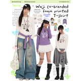 フォイルプリントレギュラーフィット長袖Tシャツ