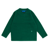 ブークレ Vネック ロングスリーブ Tシャツ (ユニセックス)_SYF7TS03GN