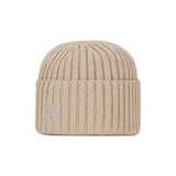 VA Curved Logo Washed Beanie / Beige