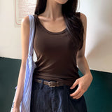 [BELLIDE MADE] Basic round camisole & sleeveless