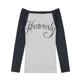 Heavenly Off-Shoulder Long Sleeve (Charcoal) F25QB084