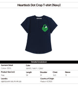 Heartlock Dot Crop T-shirt (Navy)