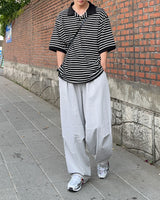 Needle pintuck balloon pants