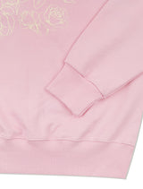 UNISEX Rose Embossed Blouse Regular Fit Sweatshirt Pink (FCF1TS328M)