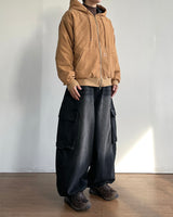 Work Corduroy Hood Zip-Up