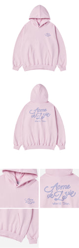 24FW ワールドツアースクリプトロゴフーディー ピンク