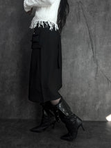 wrap pocket set midi skirt