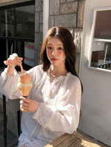 #Natural フェミニンフリルストラップブラウス (3color)