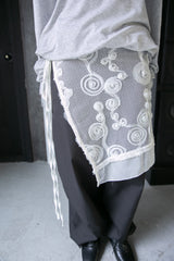 flower layered wrap skirt(2colors)
