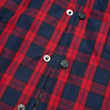 24FW ベーシックロゴチェックキルティングコーチジャケット レッド