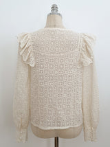 Revcell Ruffle Lace PuffBlouse (Sleeveless Set)