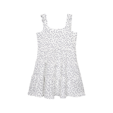 ラッフルポルカドットドレス