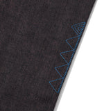 Indian double knee denim pants / Maroon black