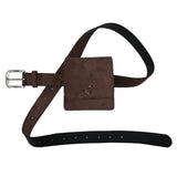 Western coin pocket suede belt (2 colors)