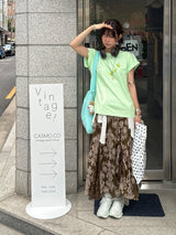 ヘビーコットン ソウル グラフィック Tシャツ(Tenta Tumble & Bio Washed)2サイズ - ライムミント