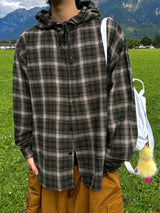 Authentic Hoodie Check Shirt 2C