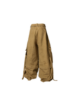 RELABEL Spatial Relations (Quartet) Eight-pocket Overlapping Detachable Distressed マルチカラーダブルジョイントワークウェアリボンパンツ