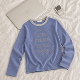 Small Stripe Long Sleeve Circle Star Lettering Long Sleeve (4 colors)