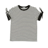 ストライプノットTシャツ (BLACK)