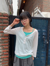 Leme Basic Color Layered Sleeveless
