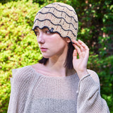 VA Label Wave Line Beanie / Beige