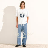 ハートバイカーTシャツ ホワイト / ネイビー(MAN)