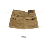 Mitsu Damage Back Pocket Mini Skirt