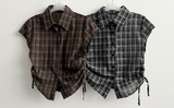 Motsu Check Side String Short Sleeve Shirt