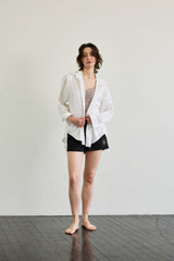 LUMINOUS OVERSIZED SHIRT / WHITE