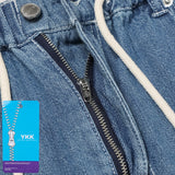 フェイクリネンバルーンデニムパンツ (3 Colors)