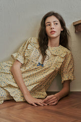 Rivona Short-sleeve Two-piece Yellow[24181WTSSN]