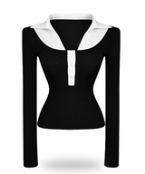 Cayla button collar shirt top (2color)