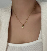 coii Round Coin Ball Layered Ruffle Bold Long Short Necklace