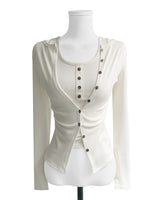 lenty button-up layered shirring CD + SV