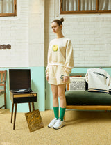 テニスボールソフトクリームクロップドスウェットシャツ [For women]