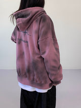 Unisex Tie Dye Over Hooded Zip-Up 2C