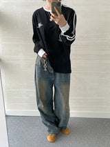 (UNISEX) 89 Line Long Sleeve T-shirt