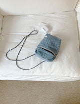 mini pocket bag - deep blue dot