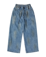 26SS WOMAN DIRTY WASHED WIDE DENIM PANTS