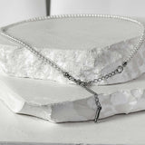 ss-wire pearl necklace